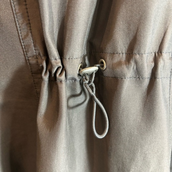 LONDON FOG Sz XL Jacket Coat Snap Zipper Closure Drawstrings Hooded Lined - Picture 8 of 13